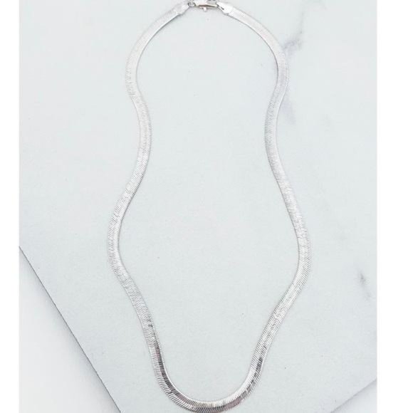 20”NEW 925 STERLING SILVER HERRINGBONE NECKLACE, NICE NECKLACE, CUTE NECKLACE - Picture 5 of 5